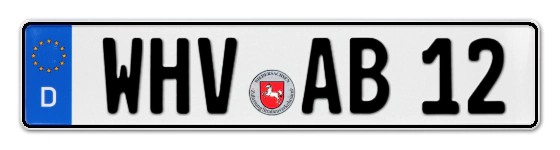 Autokennzeichen WilhelmsHaVen