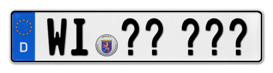 Wunschkennzeichen Wiesbaden reservieren