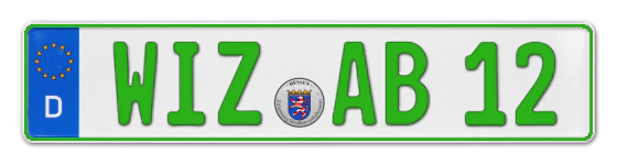 Grüne Kennzeichen WIZ online bestellen