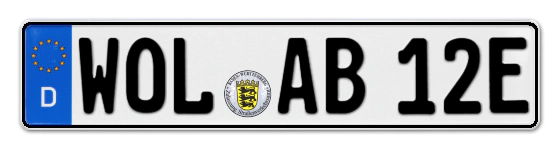 E-Kennzeichen WOLfach online bestellen
