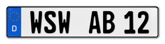 Autokennzeichen WeisSWasser