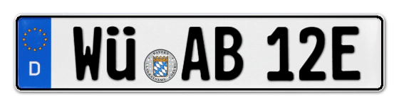 E-Kennzeichen WÜrzburg online bestellen