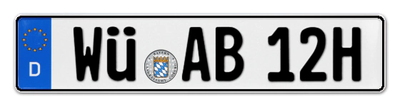 H-Kennzeichen WÜ online bestellen