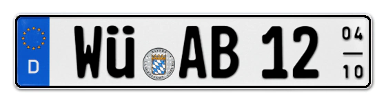 Saisonkennzeichen WÜ für WÜrzburg online bestellen