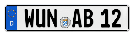 Autokennzeichen WUNsiedel