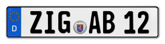 Autokennzeichen ZIeGenhain