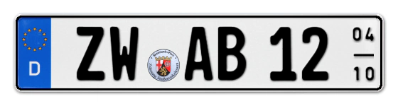 Saisonkennzeichen ZW für ZWeibrücken online bestellen
