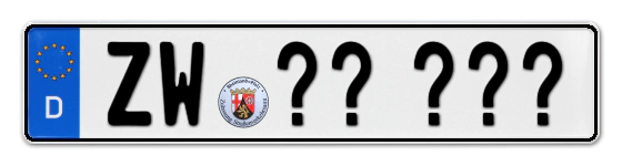 Wunschkennzeichen Zweibrücken reservieren