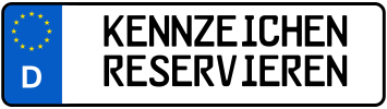 Kennzeichen reservieren