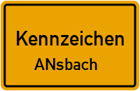 Wunschkennzeichen Ansbach reservieren