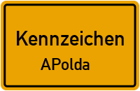 Wunschkennzeichen Apolda reservieren