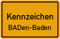 Wunschkennzeichen Baden-baden reservieren