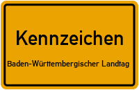 Wunschkennzeichen Baden-württembergischer Landtag reservieren