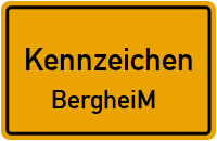 Wunschkennzeichen Bergheim reservieren