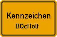 Wunschkennzeichen Bocholt reservieren