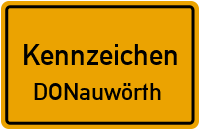 Wunschkennzeichen Donauwörth reservieren