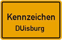 Wunschkennzeichen Duisburg reservieren