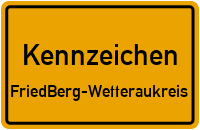 Wunschkennzeichen Friedberg-wetteraukreis reservieren