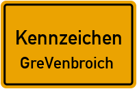 Wunschkennzeichen Grevenbroich reservieren