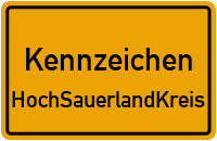 Wunschkennzeichen Hochsauerlandkreis reservieren