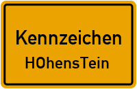 Wunschkennzeichen Hohenstein reservieren