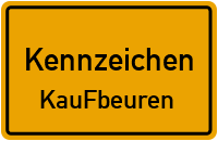 Wunschkennzeichen Kaufbeuren reservieren