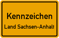 Wunschkennzeichen Land Sachsen-anhalt reservieren