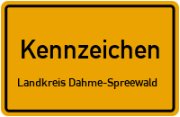 Wunschkennzeichen Landkreis Dahme-spreewald reservieren