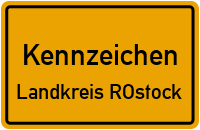 Wunschkennzeichen Landkreis Rostock reservieren