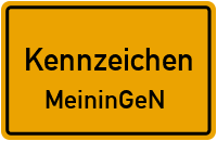 Wunschkennzeichen Meiningen reservieren