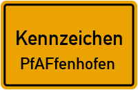 Wunschkennzeichen Pfaffenhofen reservieren