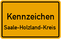 Wunschkennzeichen Saale-holzland-kreis reservieren