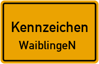 Wunschkennzeichen Waiblingen reservieren