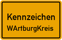 Wunschkennzeichen Wartburgkreis reservieren