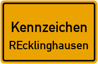 Kennzeichen Recklinghausen reservieren Wunschkennzeichen Recklinghausen reservieren