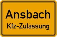 Zulassungsstelle Ansbach (Stadt), Kennzeichen Ansbach Zulassungsstelle Ansbach