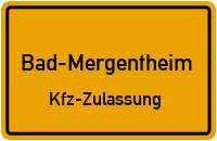Zulassungsstelle Bad Mergentheim, Kennzeichen Tauberbischofsheim Zulassungsstelle Tauberbischofsheim
