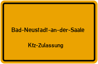 Zulassungsstelle Bad Neustadt a.d.Saale, Kennzeichen Neustadt An Der Saale Zulassungsstelle Neustadt An Der Saale