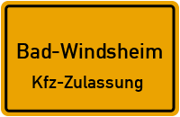 Zulassungsstelle Bad Windsheim, Kennzeichen Uffenheim Zulassungsstelle Uffenheim