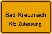 Zulassungsstelle BadKreuznach (Kreis), Kennzeichen Kreuznach Zulassungsstelle Kreuznach