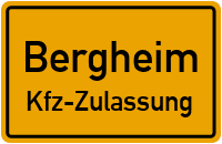 Zulassungsstelle Bergheim, Kennzeichen Bergheim Zulassungsstelle Bergheim