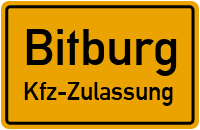 Zulassungsstelle Bitburg, Kennzeichen Bitburg Zulassungsstelle Bitburg