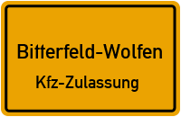 Zulassungsstelle Bitterfeld-Wolfen, Kennzeichen Zerbst Zulassungsstelle Zerbst