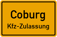 Zulassungsstelle Coburg (Stadt), Kennzeichen Coburg Zulassungsstelle Coburg