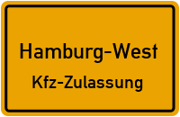 Zulassungsstelle Hamburg-West, Kennzeichen Hamburg Zulassungsstelle Hamburg