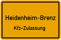 Zulassungsstelle Heidenheim (Brenz), Kennzeichen Heidenheim Zulassungsstelle Heidenheim