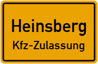 Zulassungsstelle Heinsberg, Kennzeichen Heinsberg Zulassungsstelle Heinsberg