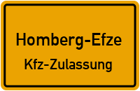Zulassungsstelle Homberg-Efze, Kennzeichen Ziegenhain Zulassungsstelle Ziegenhain