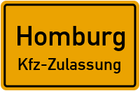 Zulassungsstelle Homburg, Kennzeichen Homburg Zulassungsstelle Homburg