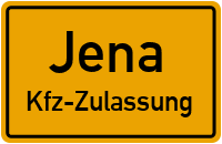 Zulassungsstelle Jena, Kennzeichen Jena Zulassungsstelle Jena